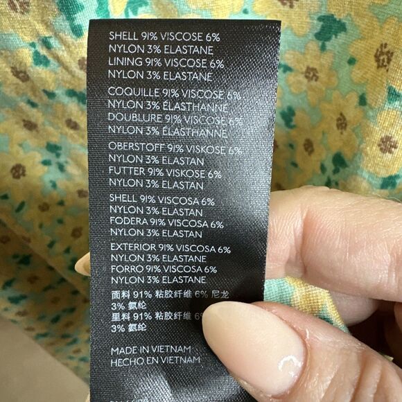 Y2K Urban Outfitters Green Yellow Floral Babydoll Dress Womens Size S Fairycore - Picture 8 of 8